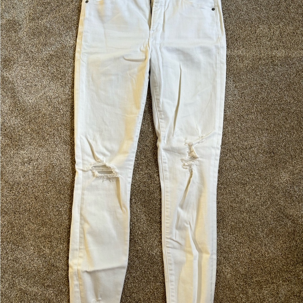 Abercrombie and Fitch White Jeans